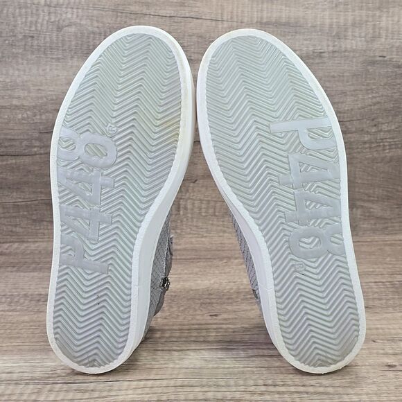 P448 Skate High Top Women's Size EU 39 US 9 Grey Snake Print Sneakers - Picture 7 of 9